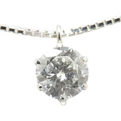 Pt900 プラチナ Pt850 プラチナ ダイヤ0.507ct ベネチアンチェーン ネックレス レディース 【中古】