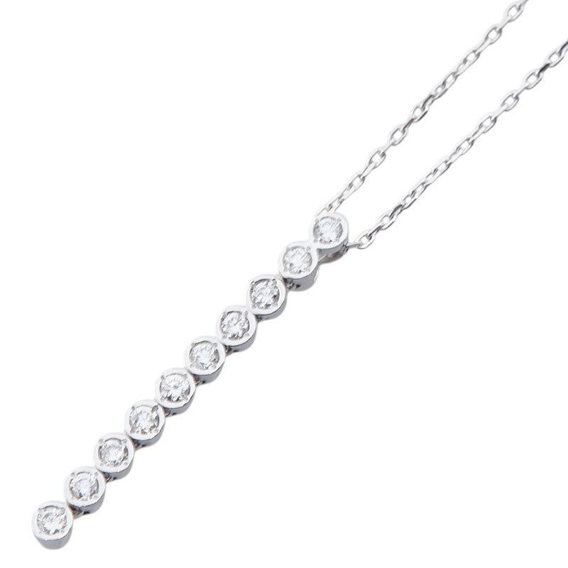 K18WG ホワイトゴールド ダイヤ0.20ct LA SOMA ラ ソマ ネックレス レディース 【中古】