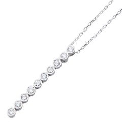 K18WG ホワイトゴールド ダイヤ0.20ct LA SOMA ラ ソマ ネックレス レディース 【中古】