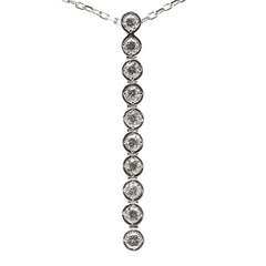 K18WG ホワイトゴールド ダイヤ0.20ct LA SOMA ラ ソマ ネックレス レディース 【中古】