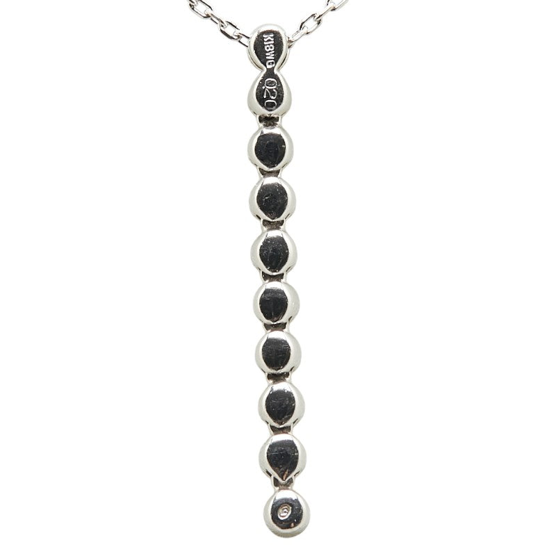 K18WG ホワイトゴールド ダイヤ0.20ct LA SOMA ラ ソマ ネックレス レディース 【中古】