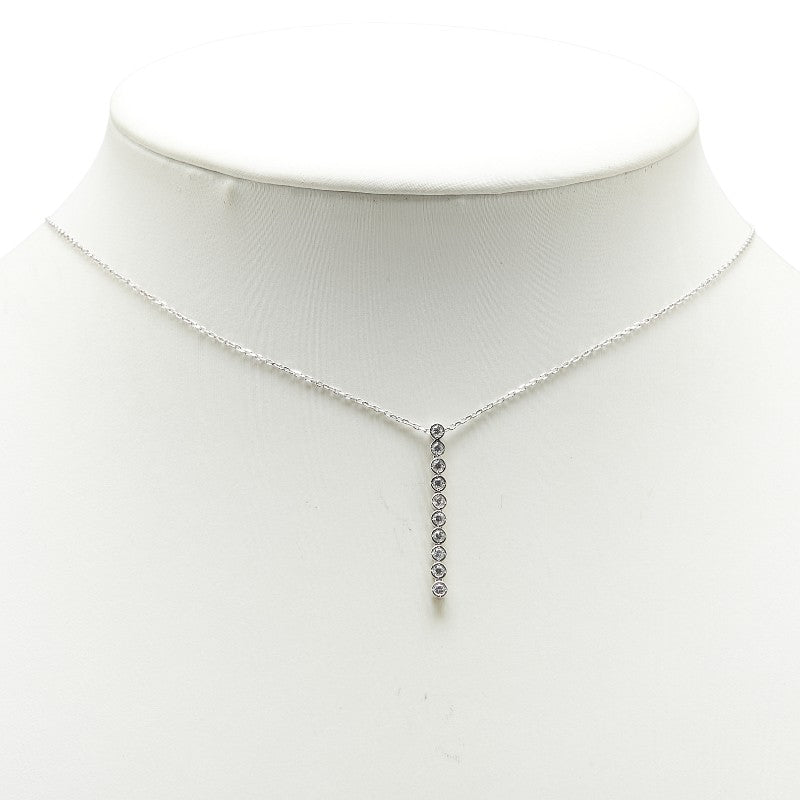 K18WG ホワイトゴールド ダイヤ0.20ct LA SOMA ラ ソマ ネックレス レディース 【中古】