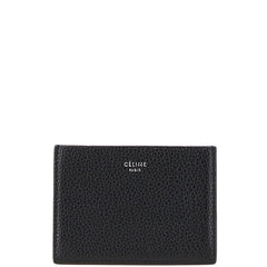 セリーヌ ロゴ カードケース ブラック レザー レディース CELINE 【中古】