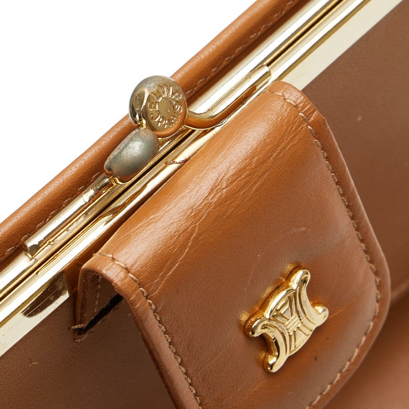 セリーヌ マカダム 長財布 ブラウン PVC レザー レディース CELINE 【中古】