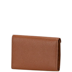 サンローラン ロゴ キーケース 5連 ブラウン レザー レディース SAINT LAURENT 【中古】