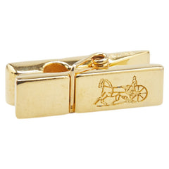 セリーヌ 馬車柄 マネークリップ ゴールド メッキ レディース CELINE 【中古】