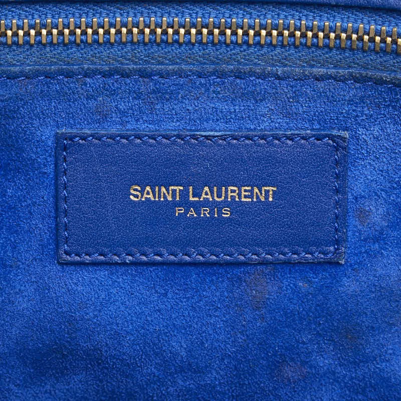 サンローラン サックドジュール ハンドバッグ ショルダーバッグ 2WAY 324823 ブルー レザー レディース SAINT LAURENT 【中古】