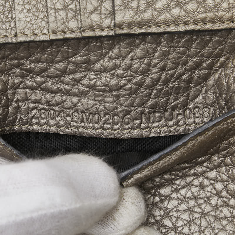 フェンディ セレリア 二つ折り財布 8M0206 シャンパンゴールド レザー レディース FENDI 【中古】