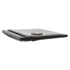シャネル ココマーク 名刺入れ カードケース ブラック ブラウン レザー レディース CHANEL 【中古】