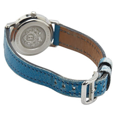 エルメス クリッパー 腕時計 CL4.210 クオーツ ネイビー文字盤 ステンレススチール レザー レディース HERMES 【中古】
