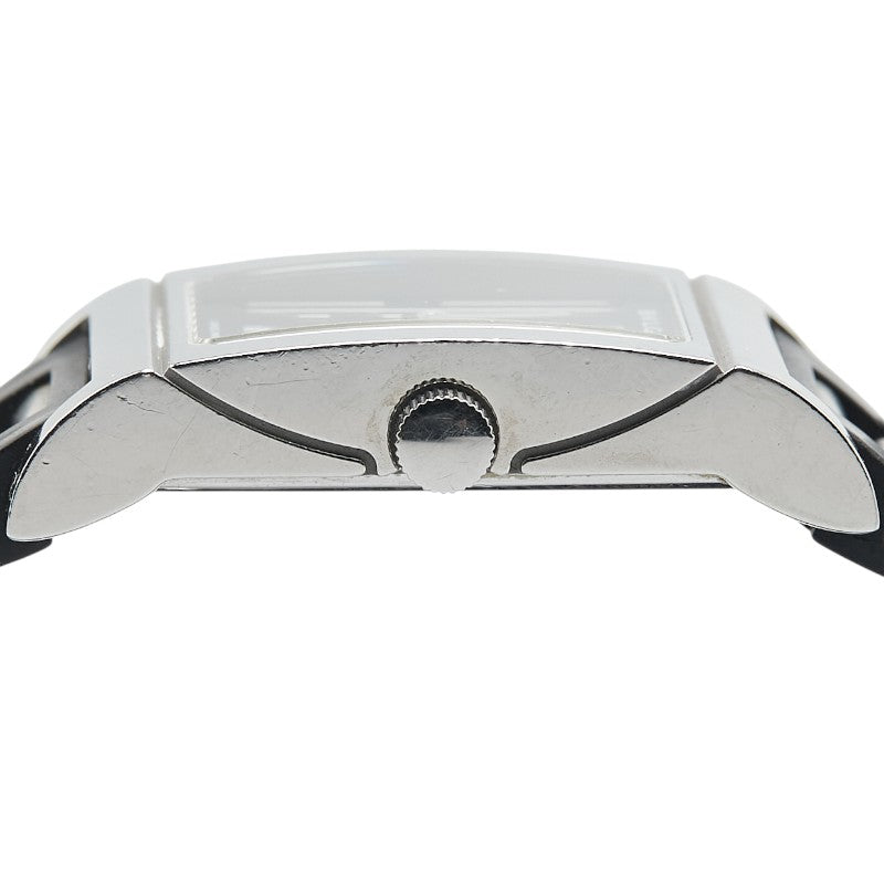 ブルガリ レッタンゴロ 腕時計 RT39S クオーツ ブラック文字盤 ステンレススチール ラバー レディース BVLGARI 【中古】