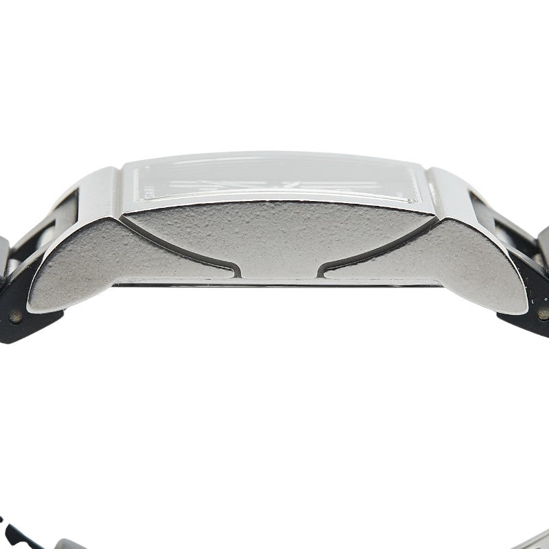 ブルガリ レッタンゴロ 腕時計 RT39S クオーツ ブラック文字盤 ステンレススチール ラバー レディース BVLGARI 【中古】