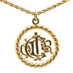 ディオール ヴィンテージ ロゴ ネックレス ゴールド メッキ レディース Dior 【中古】