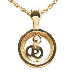 ディオール ロゴ ネックレス ゴールド メッキ レディース Dior 【中古】