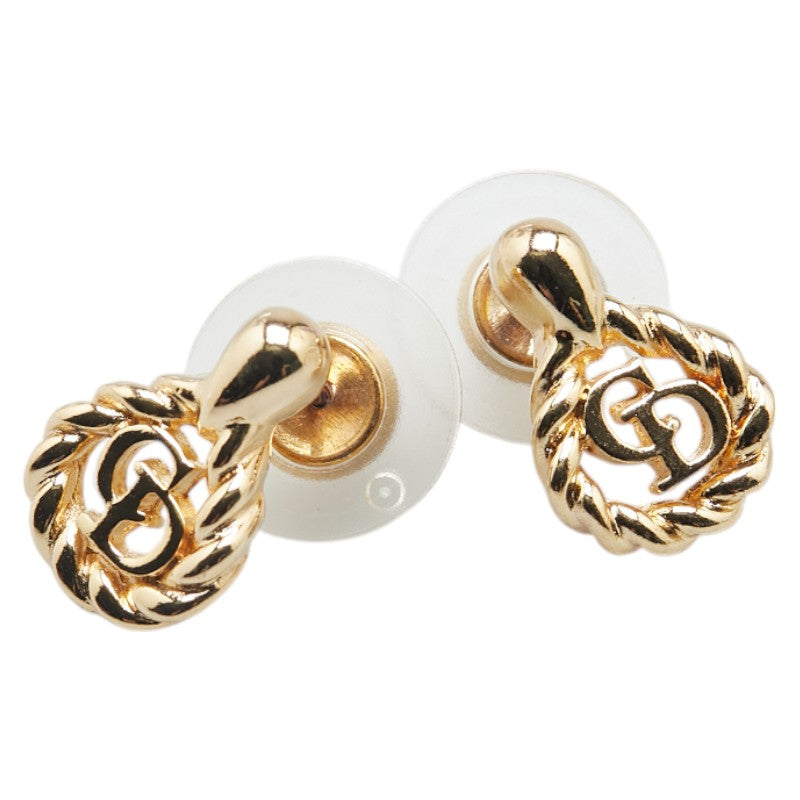 ディオール CDロゴ ピアス ゴールド メッキ レディース Dior 【中古】