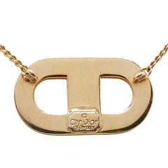 ディオール CDロゴ ネックレス ゴールド メッキ レディース Dior 【中古】