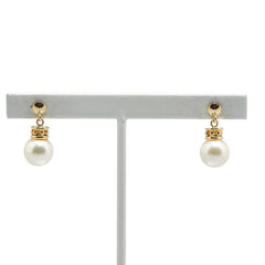 ノーブランド K18YG イエローゴールド アコヤパール7mm ピアス レディース no brand 【中古】