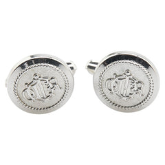 ディオール ロゴ カフス カフリンク シルバー メタル メンズ Dior 【中古】