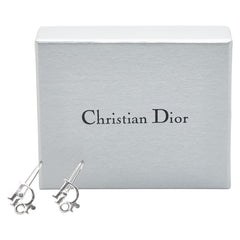 ディオール ロゴ ピアス シルバー メタル レディース Dior 【中古】