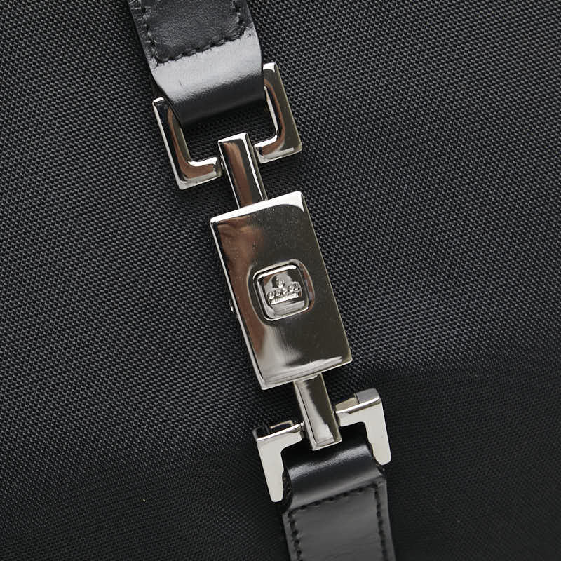 グッチ ジャッキーライン トートバッグ 002 1064 3444 ブラック キャンバス レザー レディース GUCCI 【中古】