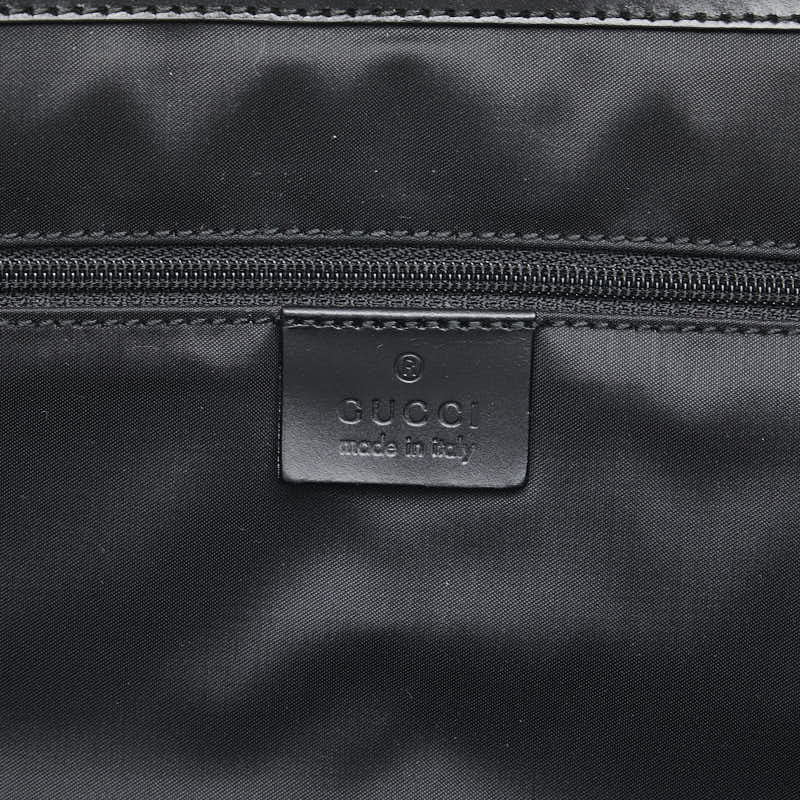 グッチ ジャッキーライン トートバッグ 002 1064 3444 ブラック キャンバス レザー レディース GUCCI 【中古】