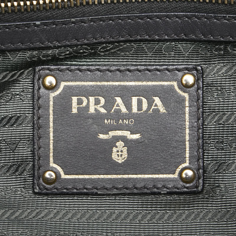 プラダ ハンドバッグ ショルダーバッグ 2WAY カーキ グレー ナイロン レザー レディース PRADA 【中古】