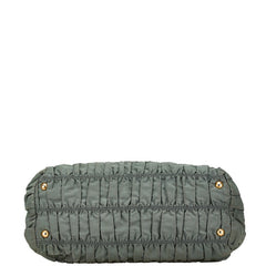 プラダ ハンドバッグ ショルダーバッグ 2WAY カーキ グレー ナイロン レザー レディース PRADA 【中古】
