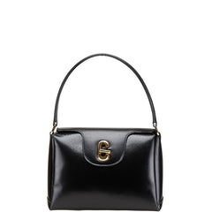 グッチ オールドグッチ ハンドバッグ 406 000 1081 ブラック ゴールド レザー レディース GUCCI 【中古】