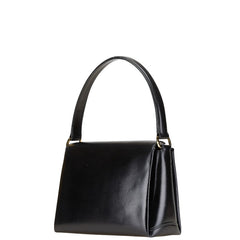 グッチ オールドグッチ ハンドバッグ 406 000 1081 ブラック ゴールド レザー レディース GUCCI 【中古】