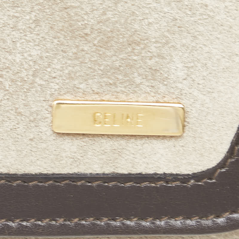 セリーヌ ジュエリーポーチ ブラウン スウェード レザー レディース CELINE 【中古】