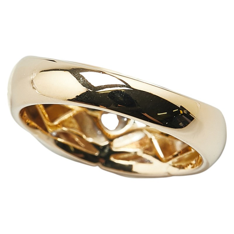 K18YG イエローゴールド Pt900 プラチナ コンビ ダイヤ0.212ct ダイヤ0.23ct リング 指輪 レディース 12号 【中古】