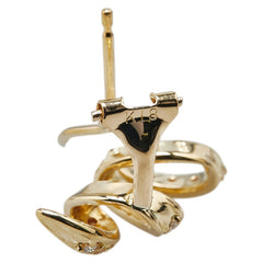 K18YG イエローゴールド ダイヤ0.30ct トルネード ピアス レディース 【中古】