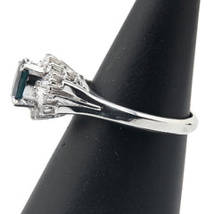 Pt900 プラチナ サファイア1.36ct ダイヤ0.45ct リング 指輪 レディース 16号 【中古】