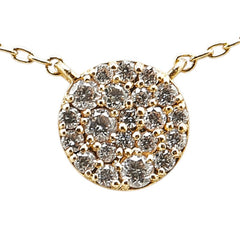 K18YG イエローゴールド ダイヤ0.11ct ネックレス レディース 【中古】