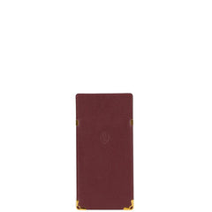 カルティエ マストライン メガネケース ワインレッド ボルドー レザー レディース CARTIER 【中古】