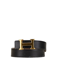 エルメス コンスタンスH ベルト 65 ブラック ブラウン ボックスカーフ クシュベル レディース HERMES 【中古】