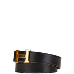 エルメス コンスタンスH ベルト 65 ブラック ブラウン ボックスカーフ クシュベル レディース HERMES 【中古】