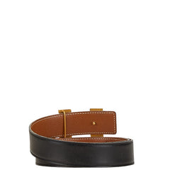 エルメス コンスタンスH ベルト 65 ブラック ブラウン ボックスカーフ クシュベル レディース HERMES 【中古】
