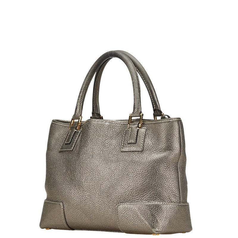 ロエベ アナグラム ハンドバッグ トートバッグ グレー レザー レディース LOEWE 【中古】