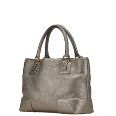 ロエベ アナグラム ハンドバッグ トートバッグ グレー レザー レディース LOEWE 【中古】