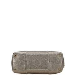 ロエベ アナグラム ハンドバッグ トートバッグ グレー レザー レディース LOEWE 【中古】