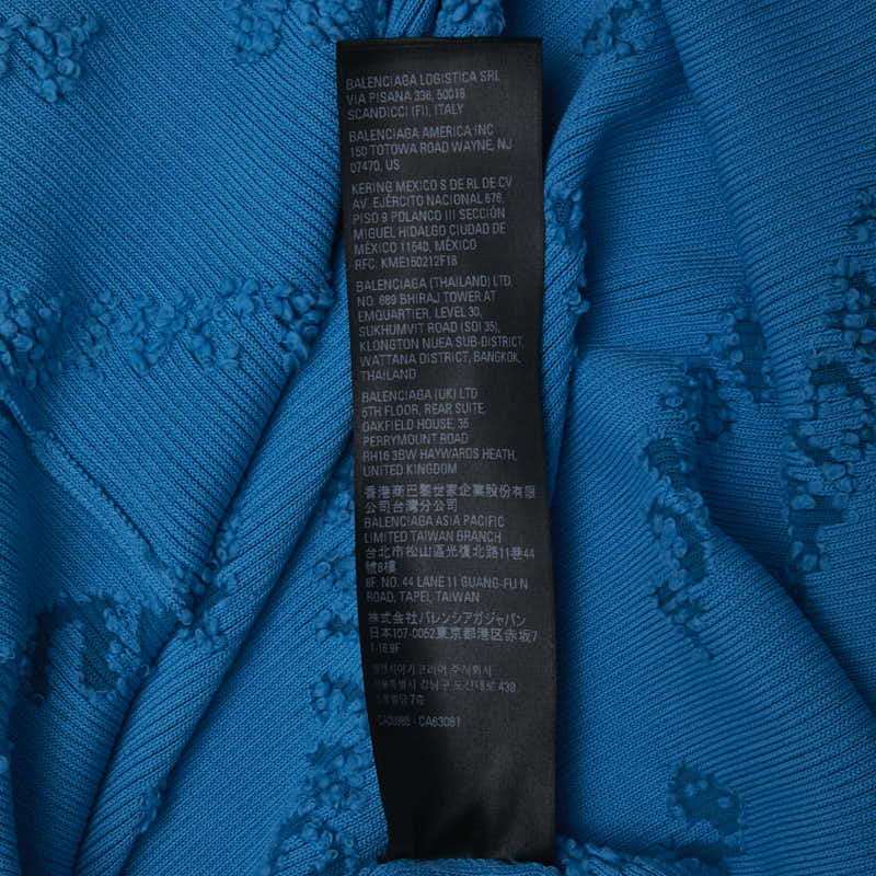 バレンシアガ タートルネック オーバーサイズセーター サイズ：L 719056 ライトブルー レーヨン ナイロン レディース BALENCIAGA 【中古】