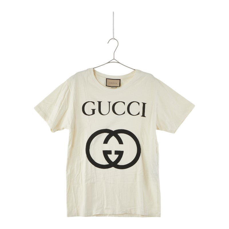 グッチ インターロッキングG Tシャツ サイズ：XS 493117 ベージュ ブラック コットン メンズ GUCCI 【中古】