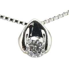 Pt900 プラチナ Pt850 プラチナ ダイヤ0.189ct ベネチアンチェーン ネックレス レディース 【中古】