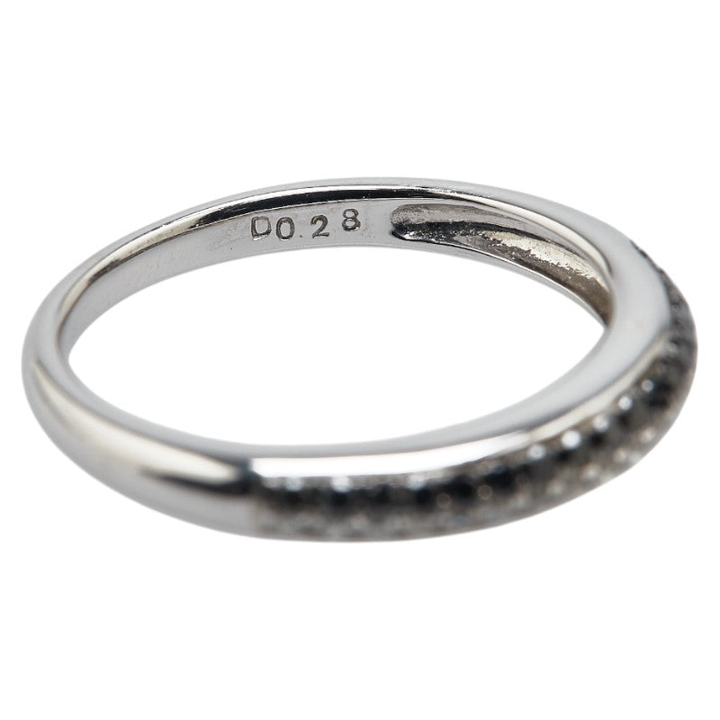 K18WG ホワイトゴールド ダイヤ0.28ct リング 指輪 レディース 12号 【中古】