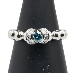 Pt900 プラチナ ダイヤ0.21ct ダイヤ0.07ct リング 指輪 レディース 13号 【中古】