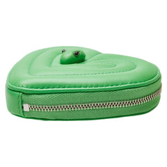 ブルガリ ×アンブッシュ セルペンティ ハート コインケース 小銭入れ グリーン ラムスキン レディース BVLGARI 【中古】