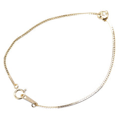 K18YG イエローゴールド ダイヤ0.02ct ハート モチーフ ブレスレット レディース 【中古】