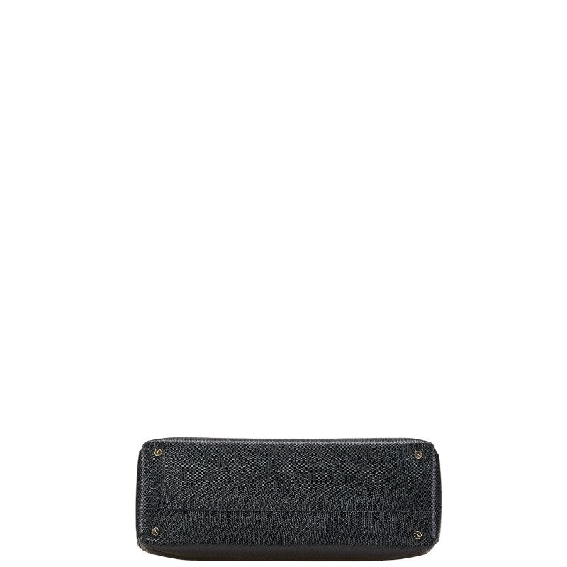 サルヴァトーレフェラガモ ヴァラ トートバッグ ハンドバッグ ブラック PVC レザー レディース Salvatore Ferragamo 【中古】