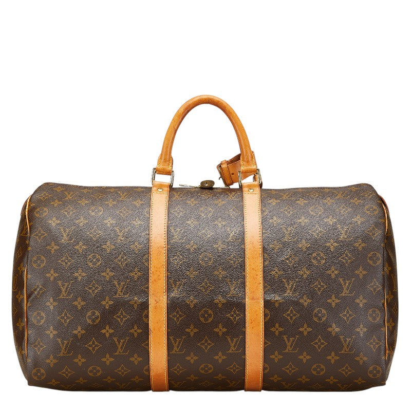 ルイ ヴィトン モノグラム キーポル50 ボストンバッグ M41426 ブラウン PVC レザー レディース LOUIS VUITTON 【中古】
